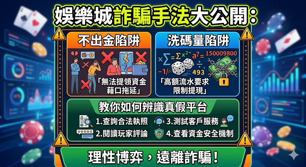 娛樂城詐騙手法大公開：不出金、洗碼量陷阱，教你如何辨識真假平台