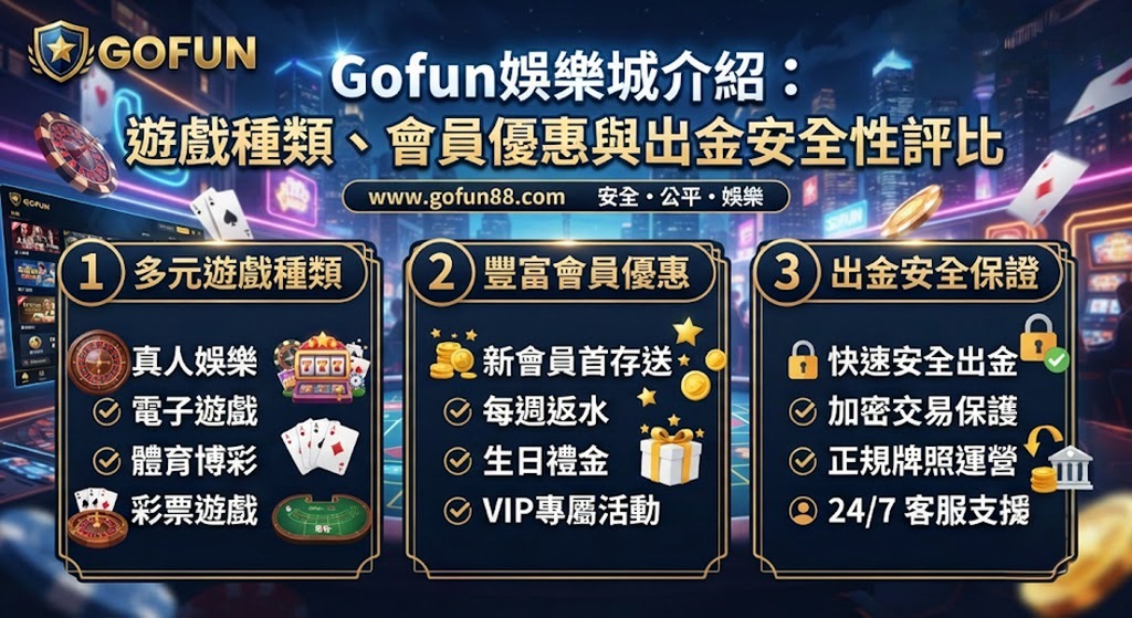 立即解鎖 Gofun 娛樂城，安全出金與高額優惠一次擁有！